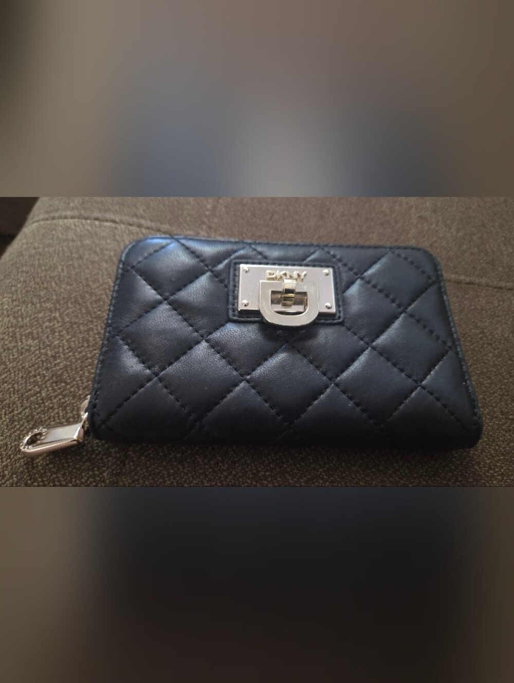 DKNY Quilted Black Wallet NEW
